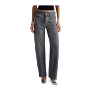 Liu Jo Glitter Svart/Silver Denim Byxor Gray, Dam