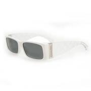 Chanel Vintage Pre-owned Plast solglasgon White, Dam