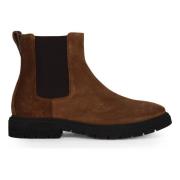 Fabi Siden Chelsea Boot med Dragkedja Brown, Herr