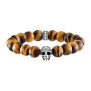 Thomas Sabo Power armband skalle med lilja Brown, Unisex