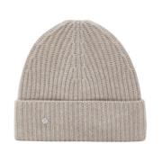 Closed Kashmir Vikbar Beanie Mössa Beige, Dam