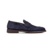 Brunello Cucinelli Blå Mocka Loafer Skor Blue, Herr