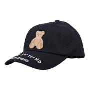 Palm Angels Bear in Mind Broderad Keps Svart Brun Black, Herr