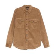 Tommy Hilfiger Corduroy Front Button Skjorta Green, Herr