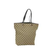 Gucci Vintage Pre-owned Canvas totevskor Beige, Dam