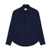 Ami Paris Navy Blue Boxy Fit Shirt Blue, Herr