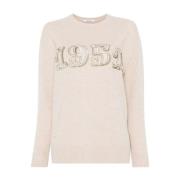 Max Mara Lyxig Beige Sweater Aw24 Beige, Dam