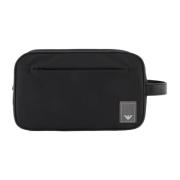 Emporio Armani Svart Nylon Patch Kollektion Väska Black, Herr