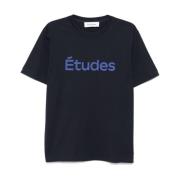 Études Blå Logo Print Kortärmad T-shirt Blue, Herr