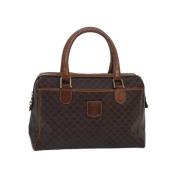 Celine Vintage Pre-owned Canvas handvskor Brown, Dam