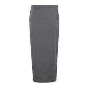 Remain Birger Christensen Elegant Midi Kjol Gray, Dam