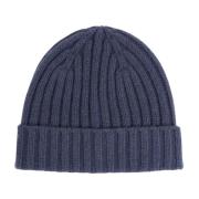 Hartford Lyxig Cashmere Ull Beanie Blue, Herr