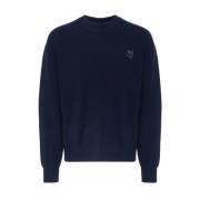 Maison Kitsuné Fox Head Patch Comfort Sweatshirt Blue, Herr