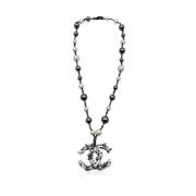 Chanel Vintage Pre-owned Metall halsband Gray, Dam