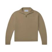 MC2 Saint Barth Lambswool Half-Zip Tröja för Män Beige, Herr