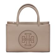 Tory Burch Logo-Appliqué Toteväska med Double T Motif Beige, Dam