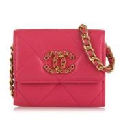 Chanel Vintage Pre-owned Laeder crossbodyvskor Pink, Dam