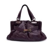 Chanel Vintage Pre-owned Laeder handvskor Purple, Dam