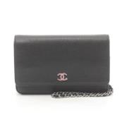 Chanel Vintage Pre-owned Laeder chanel-vskor Black, Dam