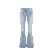 Palm Angels Klassiska Denim Jeans för vardagsbruk Blue, Dam