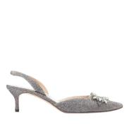 Manolo Blahnik Pre-owned Pre-owned Tyg klackskor Gray, Dam