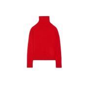 Vanessa Bruno Röd Yakull Rollneck Pullover Red, Dam