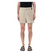 Fendi Hög Midja Beige Shorts Ss24 Beige, Herr