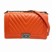 Chanel Vintage Pre-owned Laeder chanel-vskor Orange, Dam