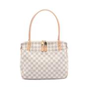 Louis Vuitton Vintage Pre-owned Canvas axelremsvskor White, Dam