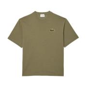 Lacoste Minimalistisk Krokodil Logotyp T-shirt Green, Herr