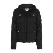 Moschino Svart Puffer & Down Jacka Black, Dam