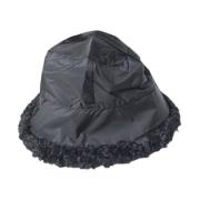 BomBoogie Svart Faux Fur och Nylon Cloche Black, Dam