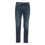 Jacob Cohën Medium Blue Carrot Jeans Blue, Herr