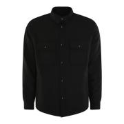 Woolrich Alaskan Wool Overshirt Black, Herr