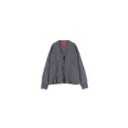 Aniye By Mjuk Lana Cardigan med V-ringning Gray, Dam