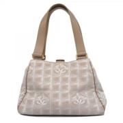 Chanel Vintage Pre-owned Nylon chanel-vskor Beige, Dam