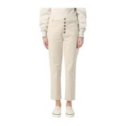 Dondup Stretch Gabardine Byxor Beige, Dam