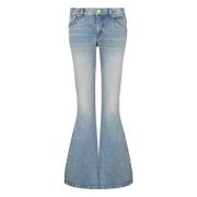 Balmain Blå Bootcut Flared Jeans Blue, Dam