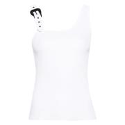 Versace Jeans Couture Vit Barockspänne Tank Top White, Dam