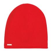 Seeberger Kashmir Beanie med Logo Applikation Red, Herr