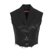 Diesel Elegant Svart Väst Aw24 Black, Dam