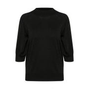 Kaffe Feminin Turtleneck Pullover Tröja Svart Black, Dam