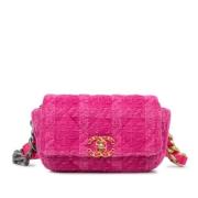 Chanel Vintage Pre-owned Tyg crossbodyvskor Pink, Dam