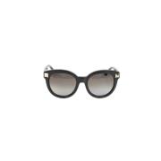 Valentino Vintage Pre-owned Tyg solglasgon Black, Dam