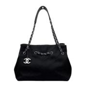 Chanel Vintage Pre-owned Canvas chanel-vskor Black, Dam