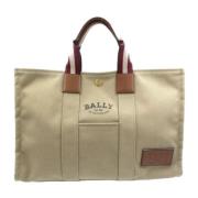 Bally Pre-owned Pre-owned Canvas handvskor Beige, Dam