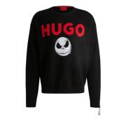 Hugo Boss Jack Skellington Oversized Tröja Svart Black, Herr