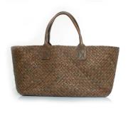 Bottega Veneta Vintage Pre-owned Laeder shoppers Brown, Dam