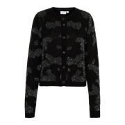 Saint Tropez Svart Cardigan Halimasz Stickad Stil Black, Dam