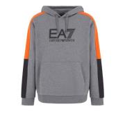 Emporio Armani EA7 Grå Hoodie Sweatshirt Sportig Trendig Look Gray, He...